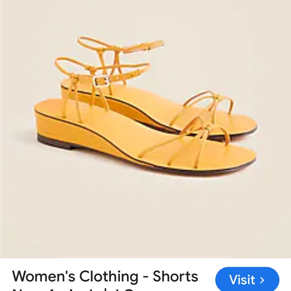 J. Crew Yellow Strappy Sandals
